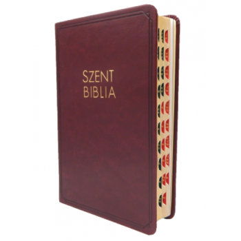Biblia - Közepes - Bordó - regiszteres (index)  - Károli Gáspár fordítása