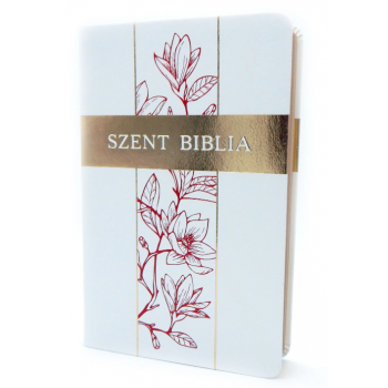 Biblia - Közepes - Fehér Liliommal - Károli Gáspár fordítása
