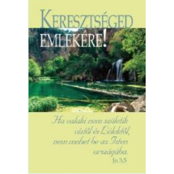 Minikártya - Keresztséged emlékére   Jn 3,5